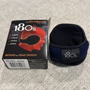 180s Black and Navy Ear Warmers